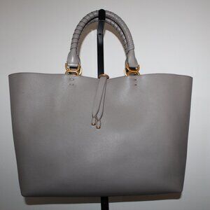 NWOT Chloe Marci Large Leather Tote Cashmere Grey Shopper